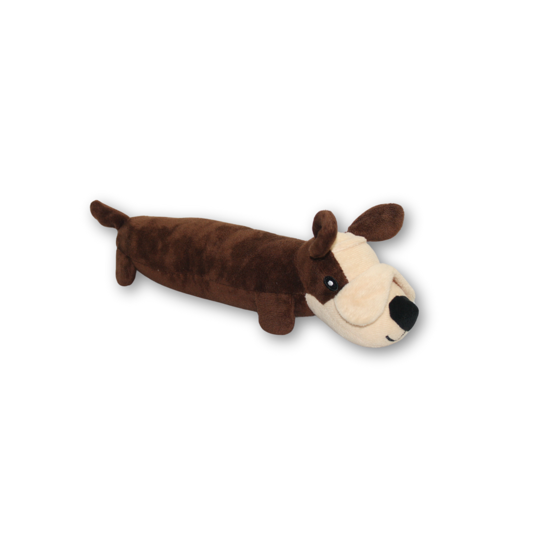 peluche para mascotas perrito marron largo